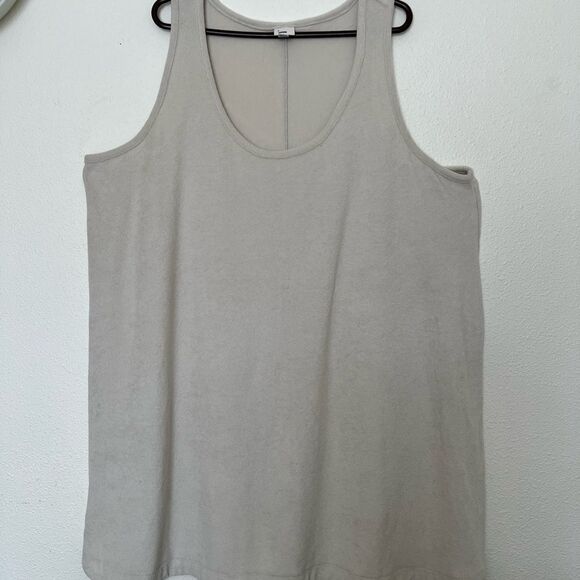 Women's Terry Tank Dress - A New Day Tan size 3X - Picture 8 of 9